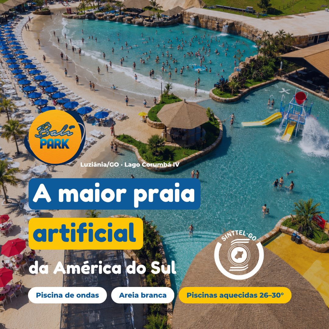A maior praia artificial da América do Sul - piscina de ondas, areia branca, piscinas aquecidas 26-30°